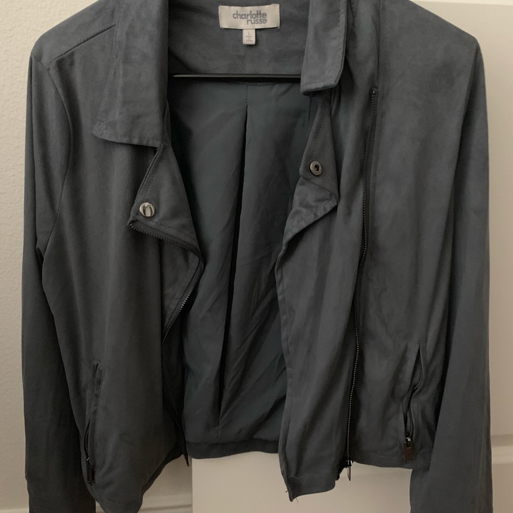 Suede Grey Charlotte Ruse jacket size Medium